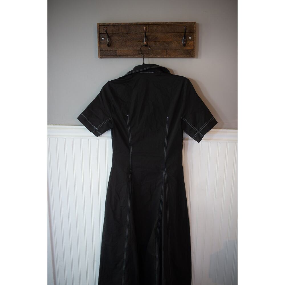 Anthropologie Exquise Short-Sleeve Seamed Pleated Midi Dress Small - Picture 4 of 4